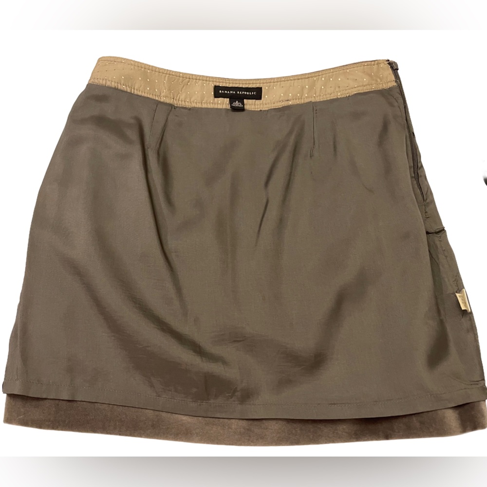 Banana Republic Velvet Charcoal Buttoned Mini Skirt - Picture 5 of 11